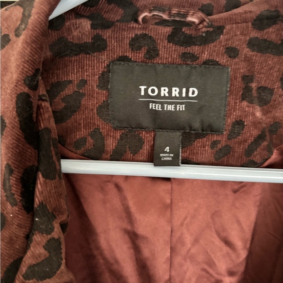 Torrid Black Moto and Brown Cheetah Moto Jacket Size 4 - Picture 5 of 7